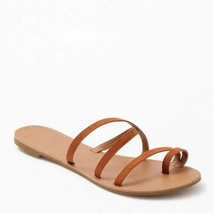LA Hearts Pacsun Toe Strap Slide Brown Sandals